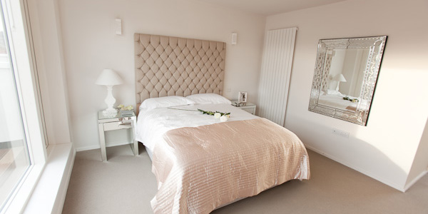 Bedroom in a serviced town house